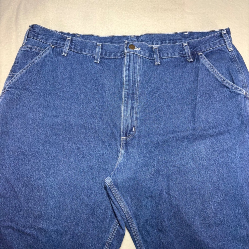 Carhartt B13 DST Mens Original Dungaree Fit Work Jeans Blue 46x30 Loose Fit - Picture 2 of 7